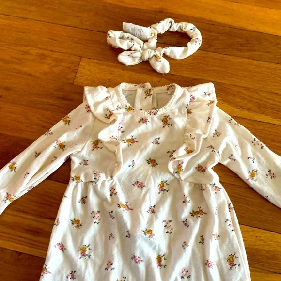 Romper with headband, Jessica Simpsons, Size 12 M - Picture 3 of 4